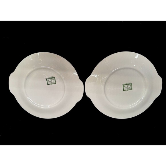 Set of 2 Vintage Colonial Homestead Royal Green Handled Plates platters 11 inch - Picture 8 of 12